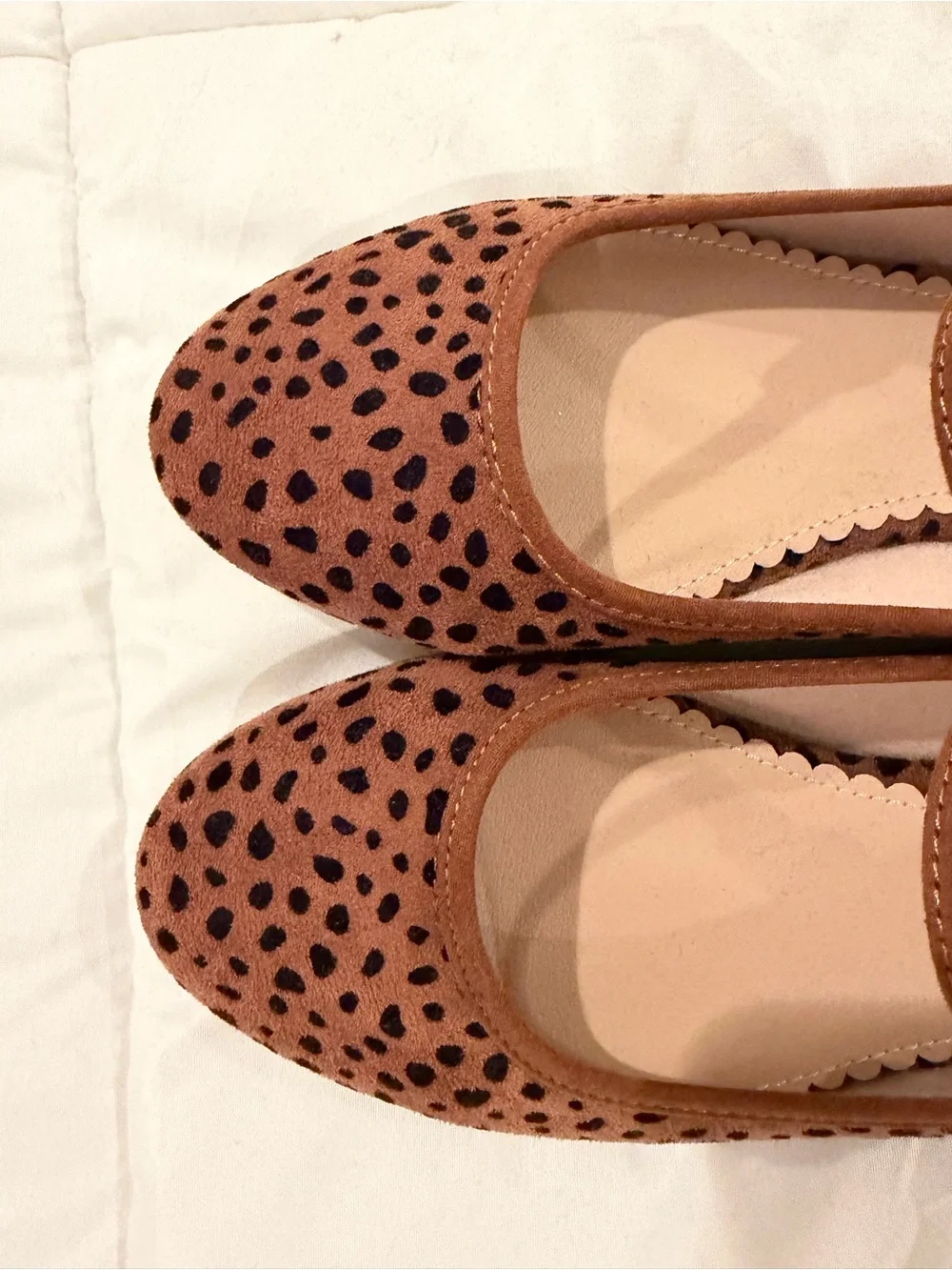 Isaac Mizrahi Brown Leopard Print Mary Jane Flats - Picture 3 of 6